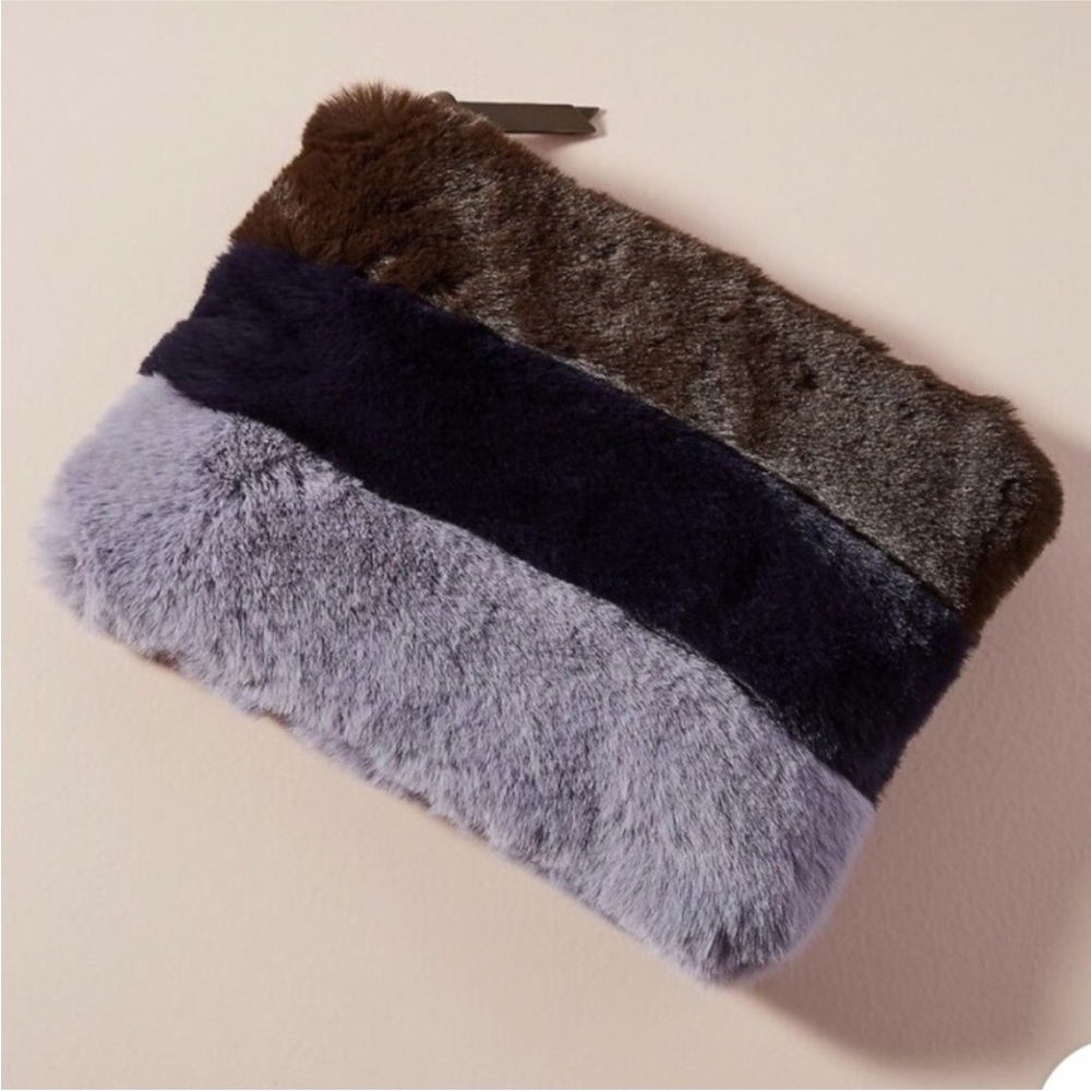 Anthropologie Remi/Reid Colorblocked Faux Fur Bag Handbag